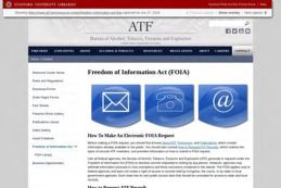 Bureau of Alcohol, Tobacco, Firearms and Explosives (ATF) Freedom of Information Act (FOIA)