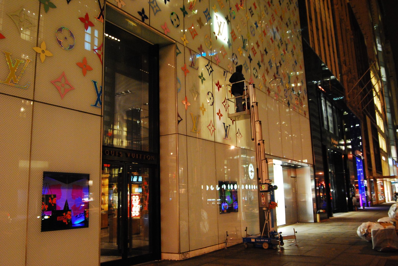 Lower East Side Louis Vuitton Store Receives A Midday Graffiti Tag