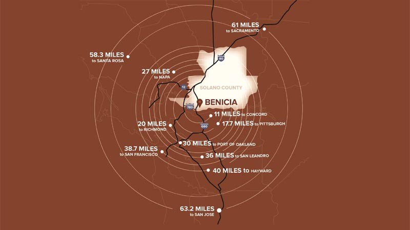Map of Benicia