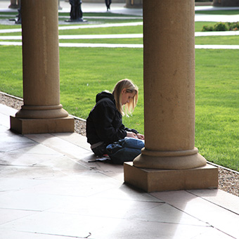 Student reading