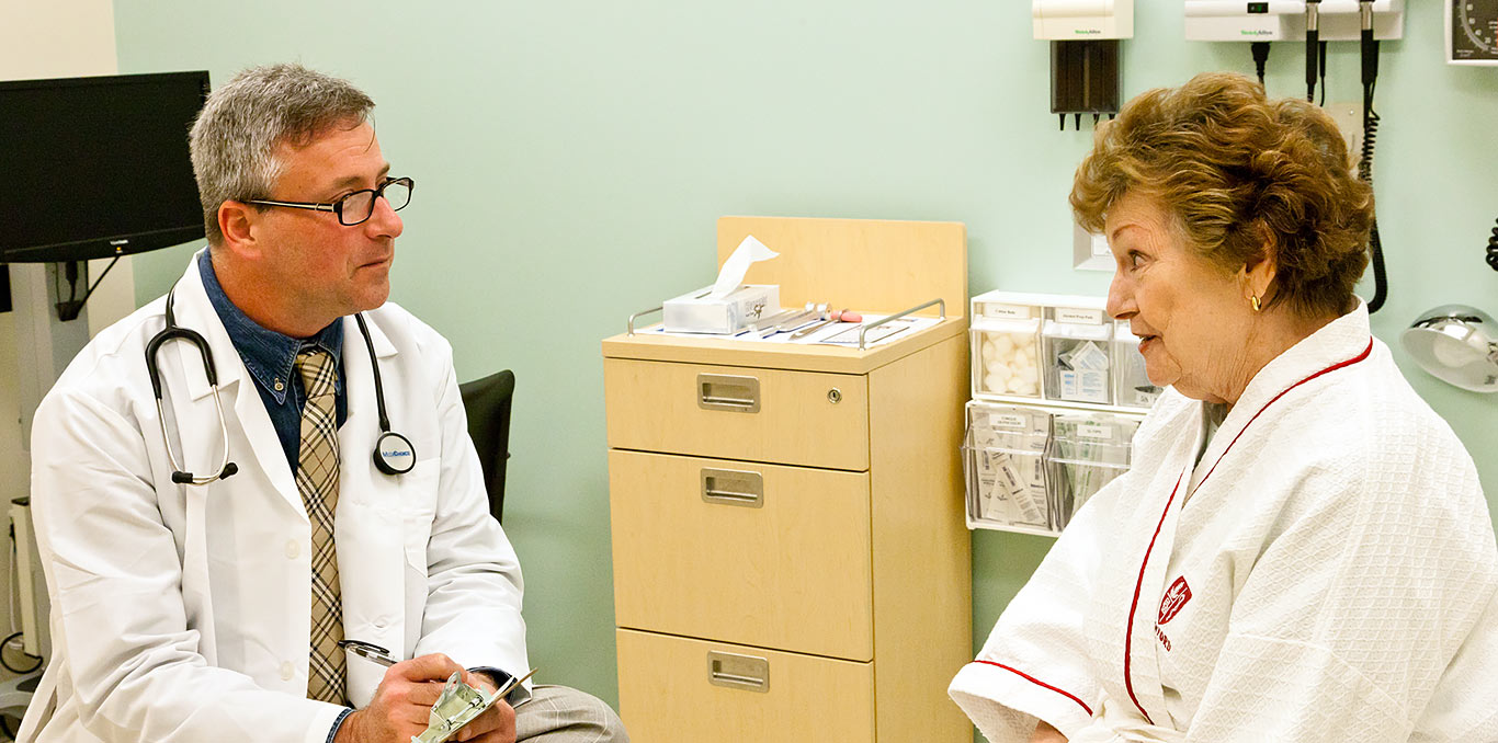 Doctor talking to a patient