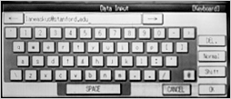 Picture showing on-screen keyboard