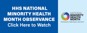 News and Spotlight mini banner - National Miniority Health Month