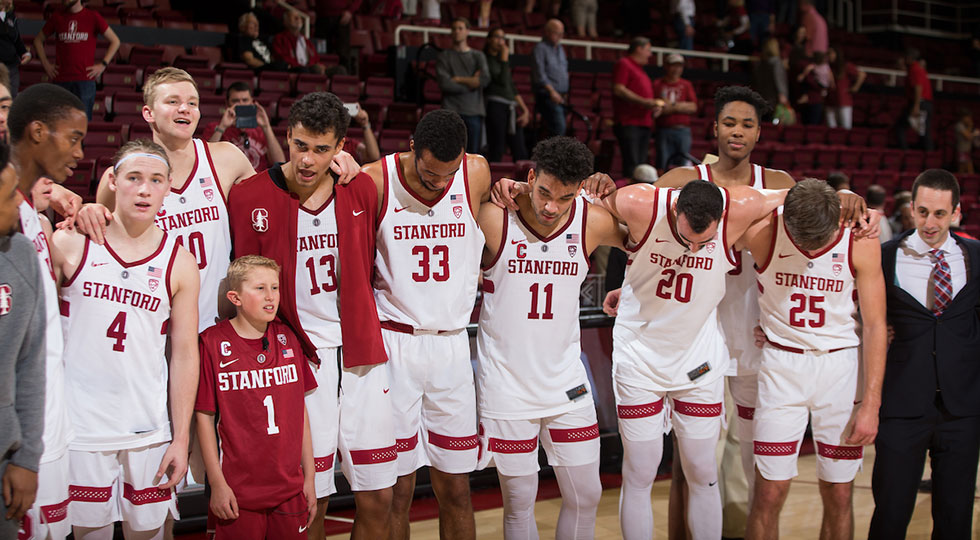 Ty Whisler and Stanford basketball team