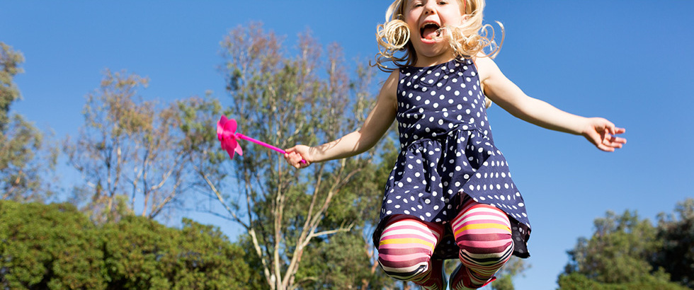 Bouncing girl