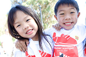 Children at Lucile Packard Childen's Hosital Stanford Scamper event