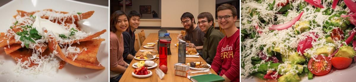 Stanford Dining montage of food and students