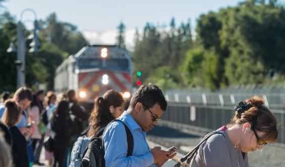 Caltrain commuters